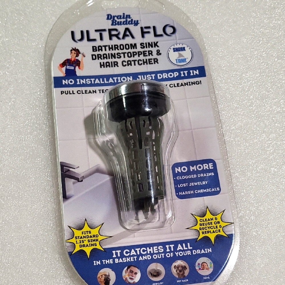 Ultra Flo Bathroom Sink Drain Stopper - Black